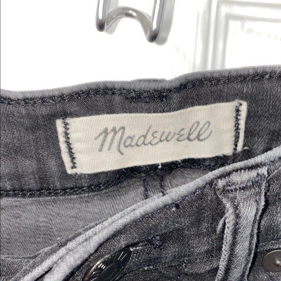 Madewell Black High Rise Distressed Skinny Jeans - Picture 2 of 5